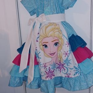 Elsa Frozen twirl panel dress